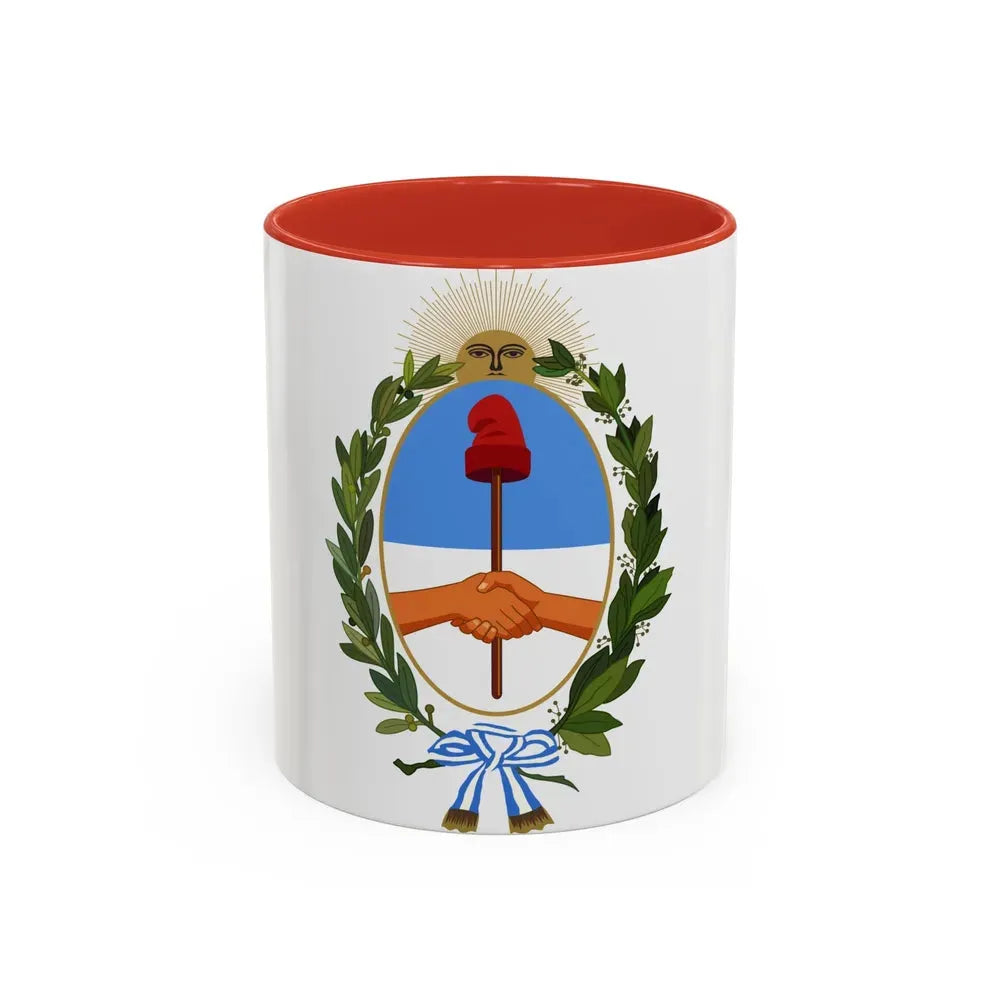 Coat of Arms Buenos Aires Province Argentina - Accent Coffee Mug 11oz Red - Go Mug Yourself