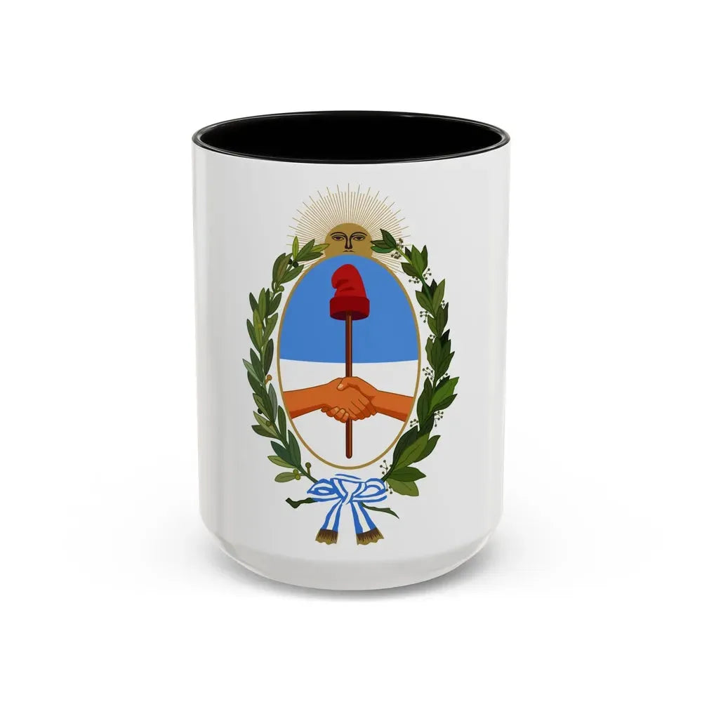 Coat of Arms Buenos Aires Province Argentina - Accent Coffee Mug 15oz Black - Go Mug Yourself