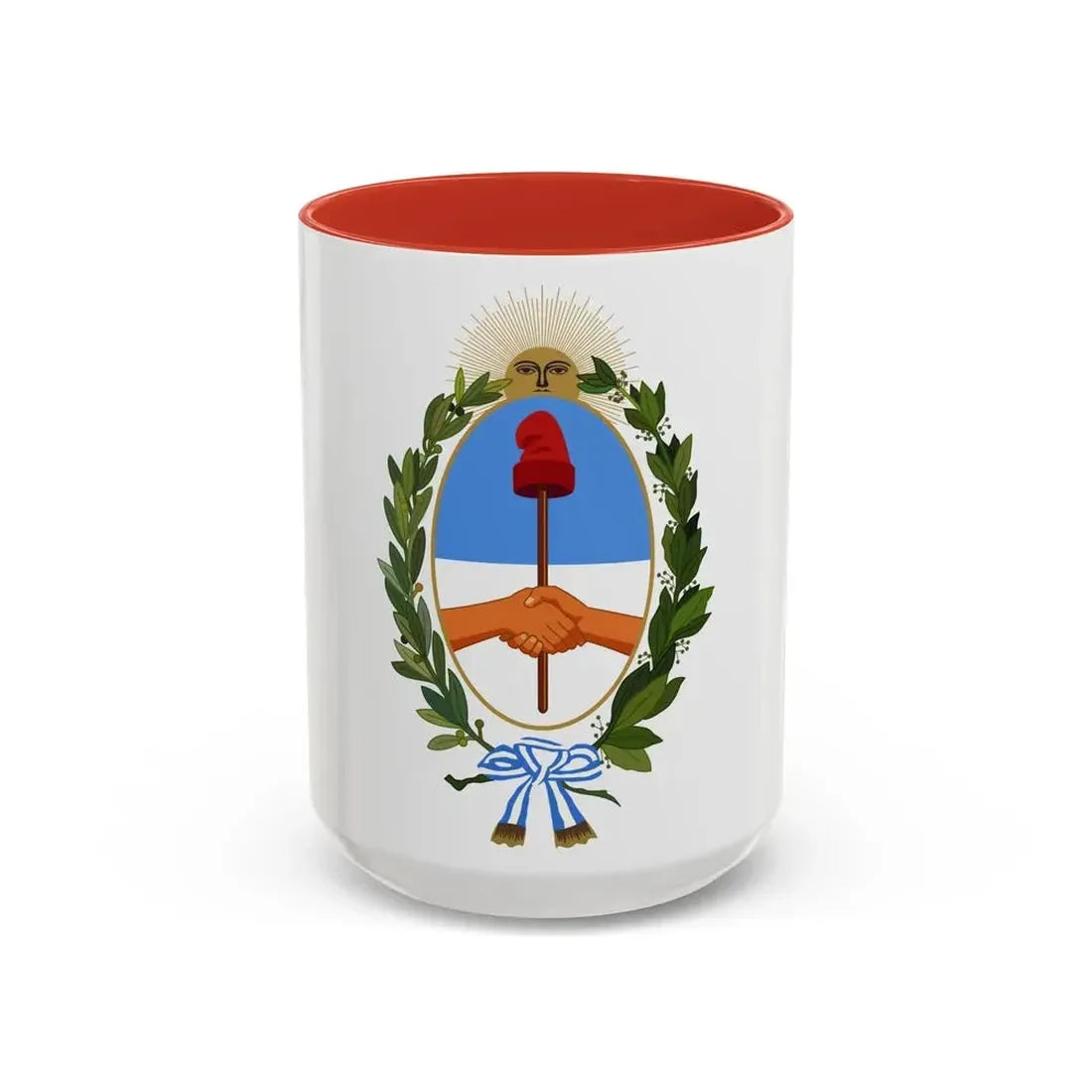Coat of Arms Buenos Aires Province Argentina - Accent Coffee Mug 15oz Red - Go Mug Yourself