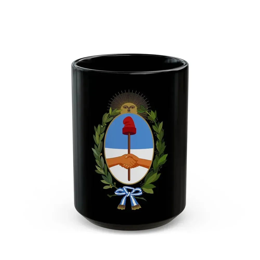 Coat of Arms Buenos Aires Province Argentina - Black Coffee Mug 15oz - Go Mug Yourself