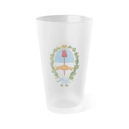 Coat of Arms Buenos Aires Province Argentina - Frosted Pint Glass 16oz Default Title - Go Mug Yourself