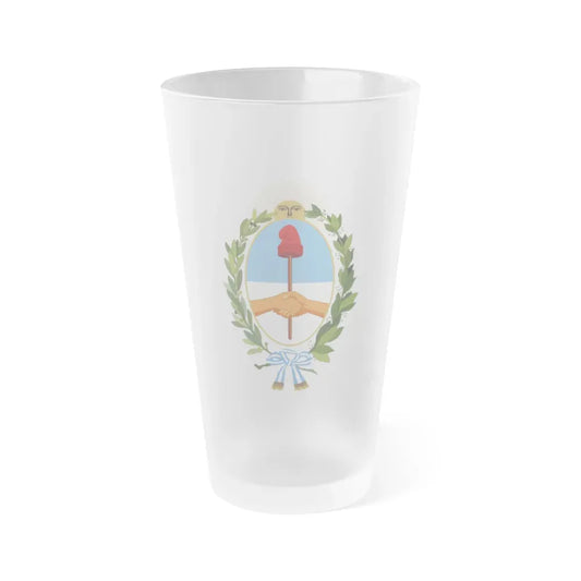 Coat of Arms Buenos Aires Province Argentina - Frosted Pint Glass 16oz Default Title - Go Mug Yourself