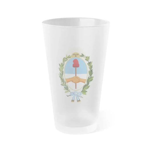 Coat of Arms Buenos Aires Province Argentina - Frosted Pint Glass 16oz Default Title - Go Mug Yourself