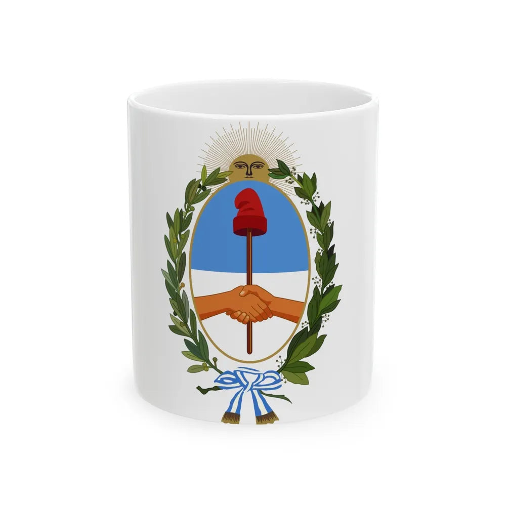 Coat of Arms Buenos Aires Province Argentina - White Coffee Mug-11oz-Go Mug Yourself