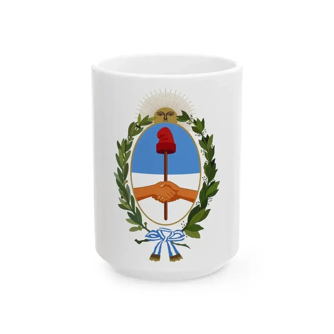 Coat of Arms Buenos Aires Province Argentina - White Coffee Mug 15oz - Go Mug Yourself