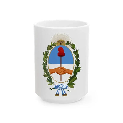 Coat of Arms Buenos Aires Province Argentina - White Coffee Mug 15oz - Go Mug Yourself