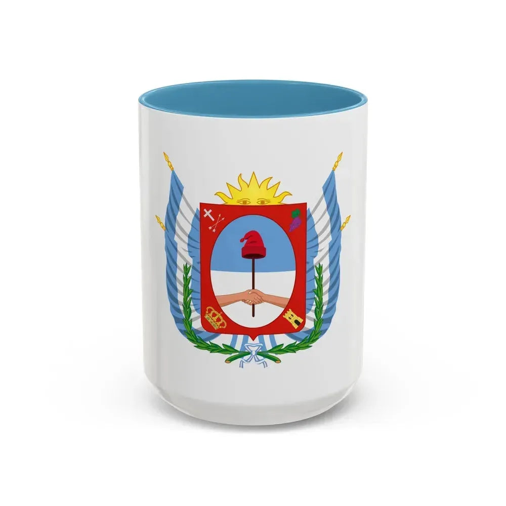 Coat of Arms Catamarca Argentina - Accent Coffee Mug 15oz Light Blue - Go Mug Yourself