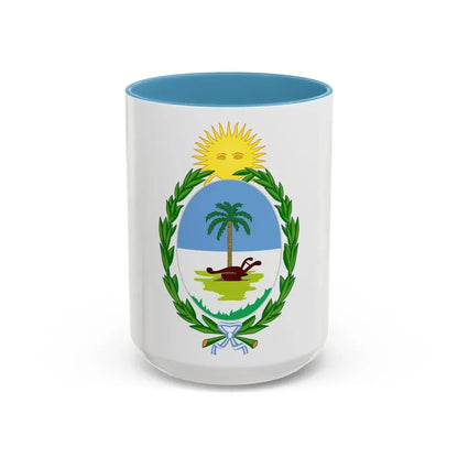 Coat of Arms Chaco Argentina - Accent Coffee Mug 15oz Light Blue - Go Mug Yourself