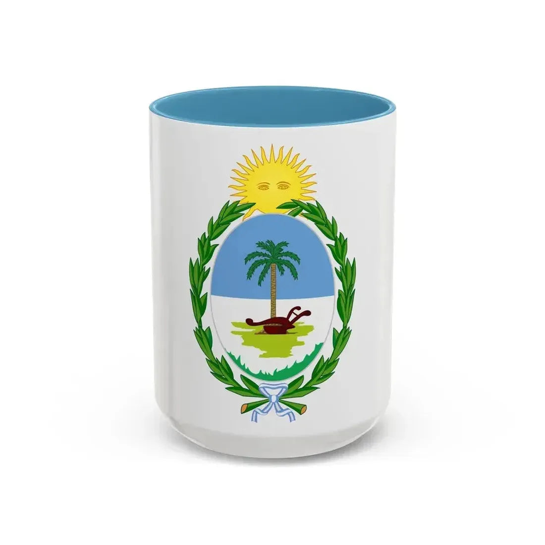 Coat of Arms Chaco Argentina - Accent Coffee Mug 15oz Light Blue - Go Mug Yourself