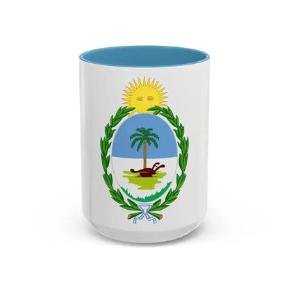 Coat of Arms Chaco Argentina - Accent Coffee Mug 15oz Light Blue - Go Mug Yourself