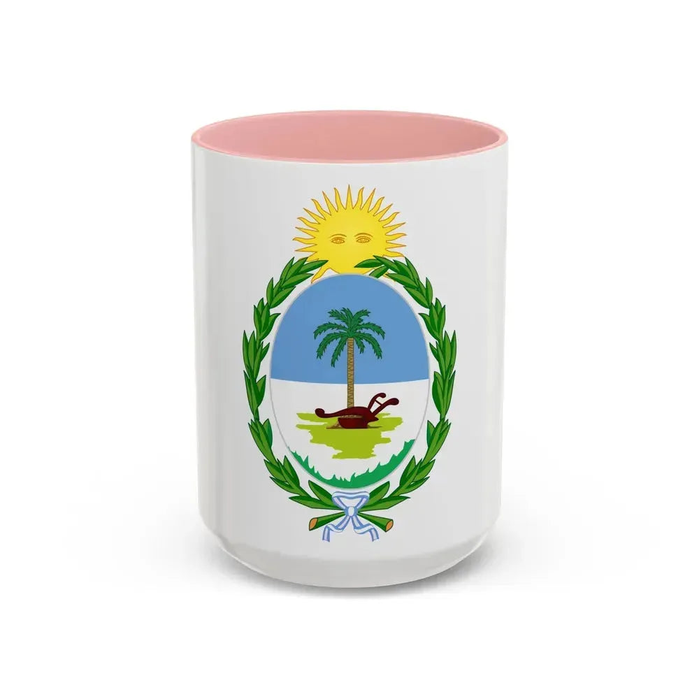 Coat of Arms Chaco Argentina - Accent Coffee Mug 15oz Pink - Go Mug Yourself