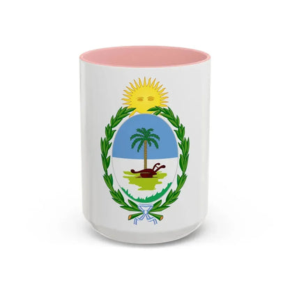 Coat of Arms Chaco Argentina - Accent Coffee Mug 15oz Pink - Go Mug Yourself