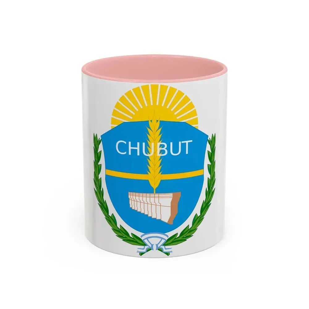 Coat of Arms Chubut Argentina - Accent Coffee Mug 11oz Pink - Go Mug Yourself
