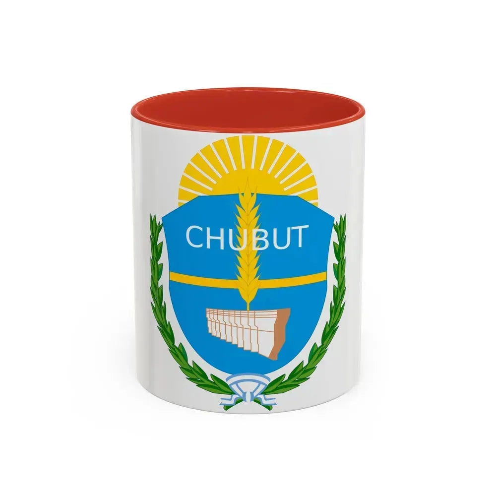 Coat of Arms Chubut Argentina - Accent Coffee Mug 11oz Red - Go Mug Yourself