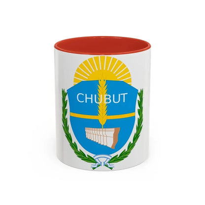 Coat of Arms Chubut Argentina - Accent Coffee Mug 11oz Red - Go Mug Yourself