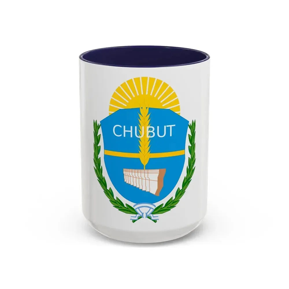 Coat of Arms Chubut Argentina - Accent Coffee Mug 15oz Navy - Go Mug Yourself