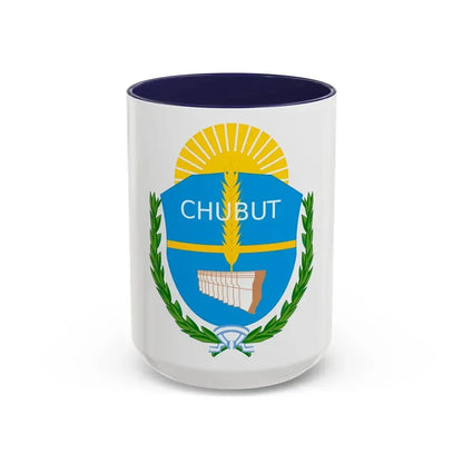 Coat of Arms Chubut Argentina - Accent Coffee Mug 15oz Navy - Go Mug Yourself