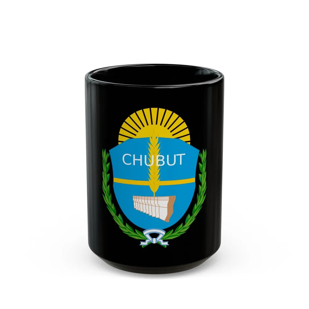 Coat of Arms Chubut Argentina - Black Coffee Mug-15oz-Go Mug Yourself