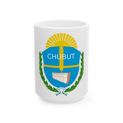 Coat of Arms Chubut Argentina - White Coffee Mug-15oz-Go Mug Yourself