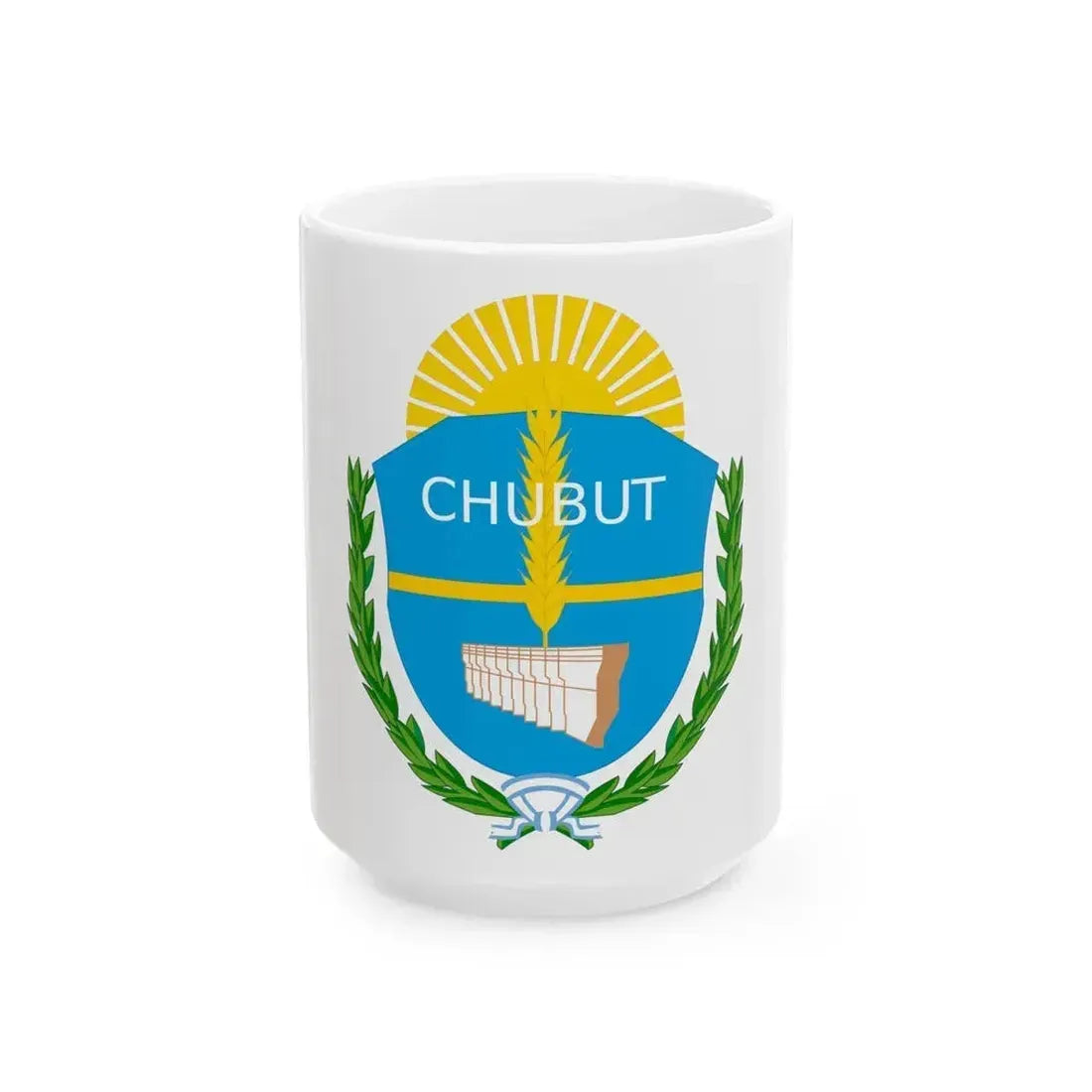 Coat of Arms Chubut Argentina - White Coffee Mug 15oz - Go Mug Yourself