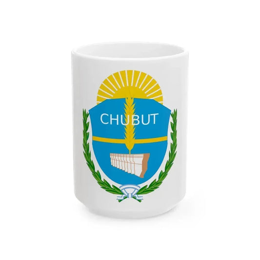 Coat of Arms Chubut Argentina - White Coffee Mug 15oz - Go Mug Yourself