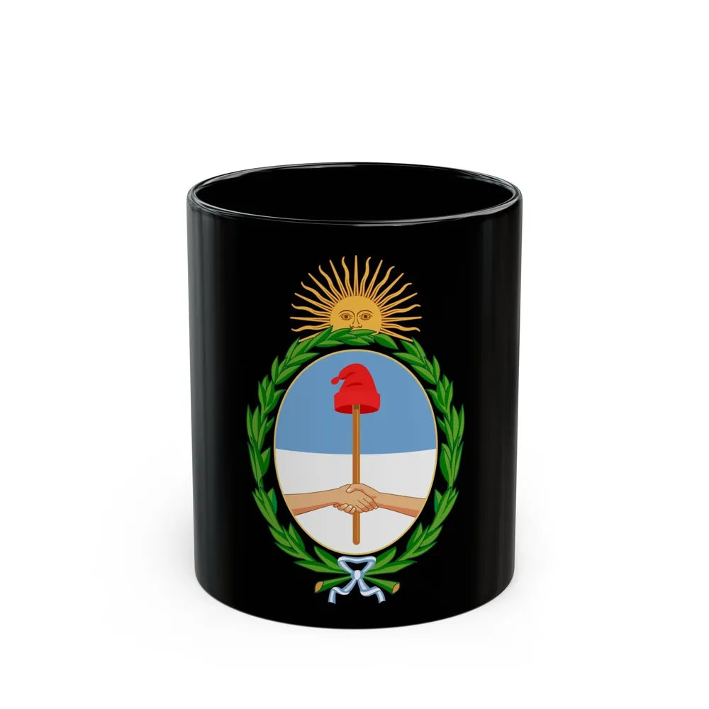 Coat of Arms Coat of arms of Argentina Argentina - Black Coffee Mug-11oz-Go Mug Yourself