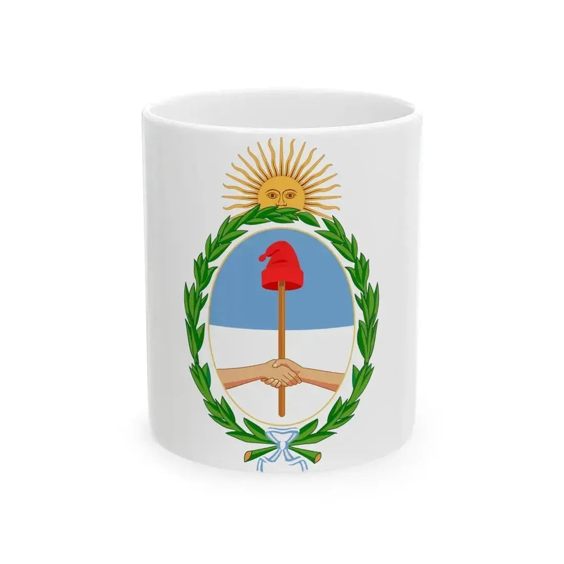 Coat of Arms Coat of arms of Argentina Argentina - White Coffee Mug 11oz - Go Mug Yourself