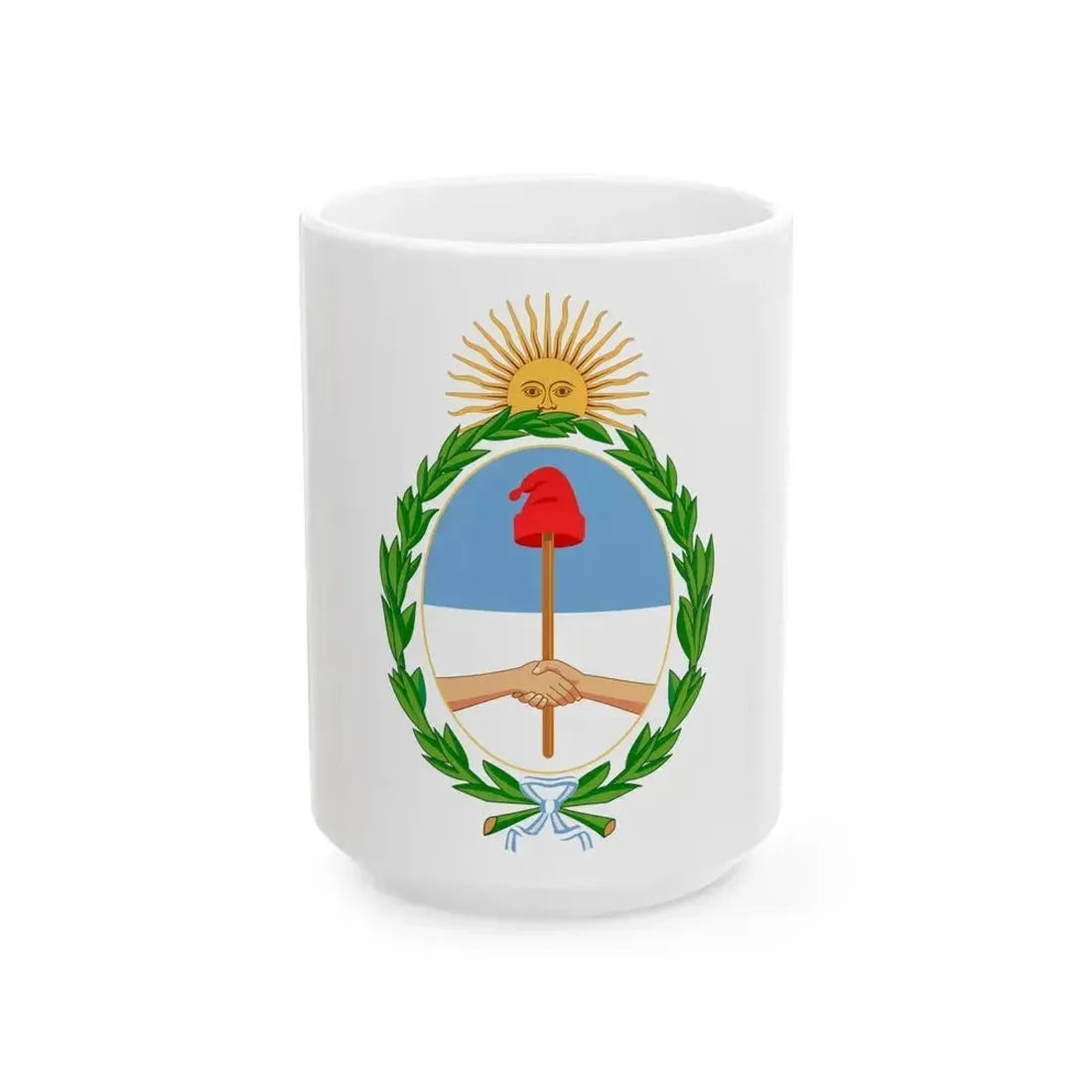 Coat of Arms Coat of arms of Argentina Argentina - White Coffee Mug 15oz - Go Mug Yourself
