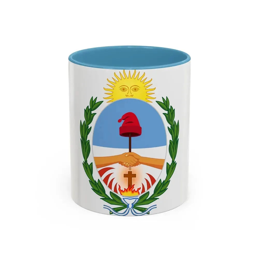Coat of Arms Corrientes Argentina - Accent Coffee Mug 11oz Light Blue - Go Mug Yourself