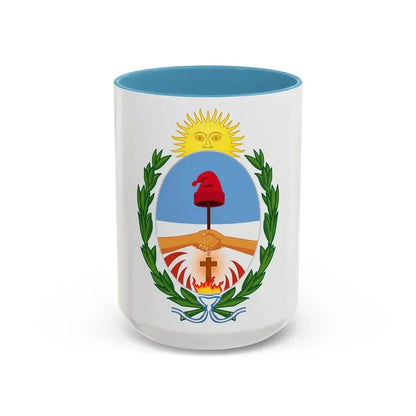 Coat of Arms Corrientes Argentina - Accent Coffee Mug 15oz Light Blue - Go Mug Yourself