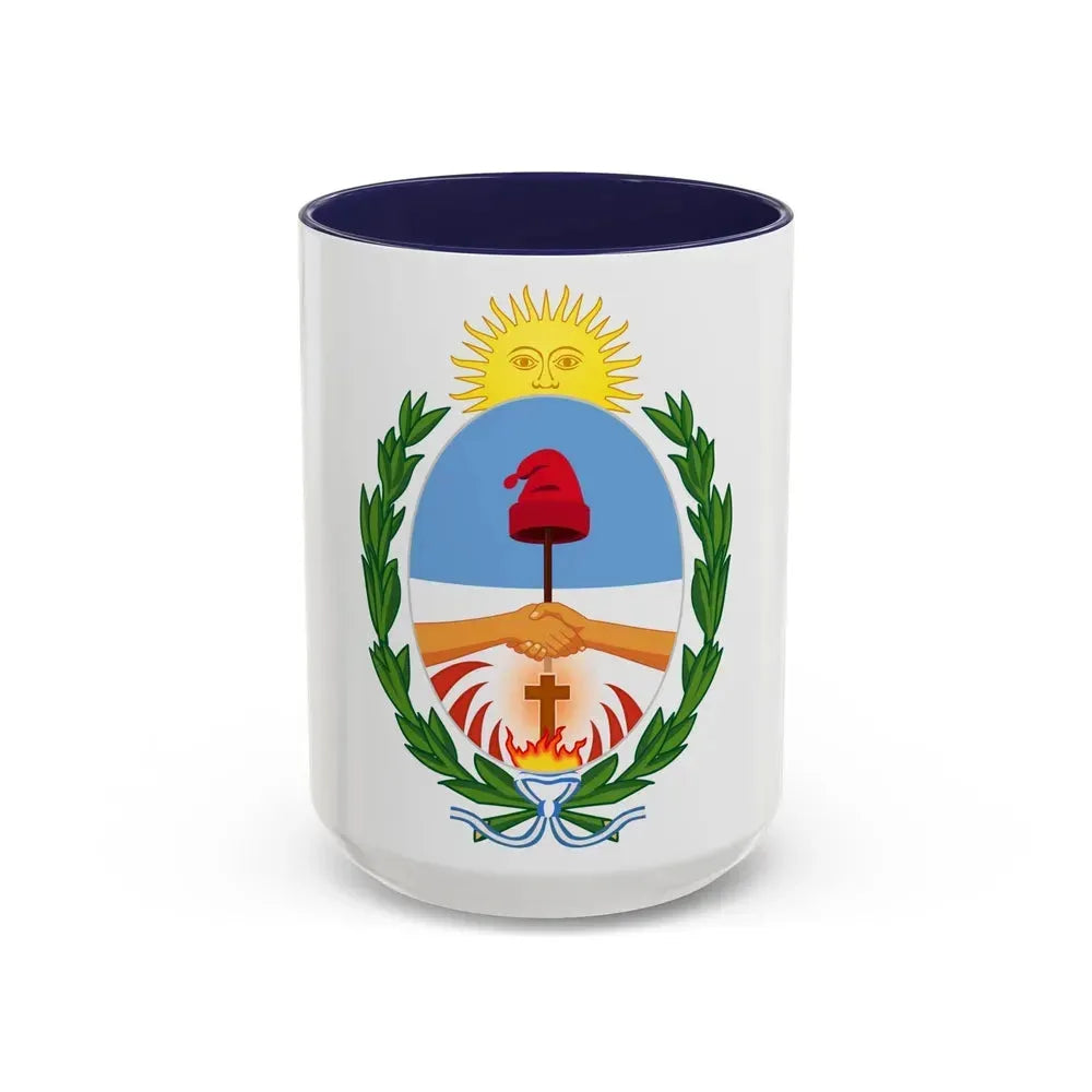 Coat of Arms Corrientes Argentina - Accent Coffee Mug 15oz Navy - Go Mug Yourself