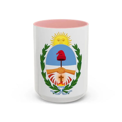 Coat of Arms Corrientes Argentina - Accent Coffee Mug 15oz Pink - Go Mug Yourself