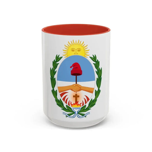 Coat of Arms Corrientes Argentina - Accent Coffee Mug 15oz Red - Go Mug Yourself