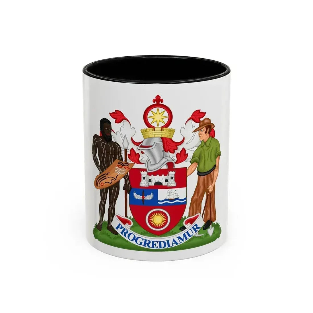 Coat of Arms Darwin Australia - Accent Coffee Mug 11oz Black - Go Mug Yourself