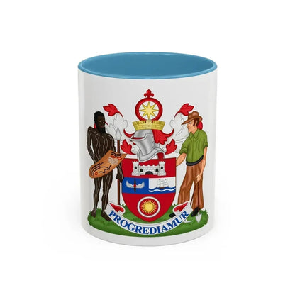 Coat of Arms Darwin Australia - Accent Coffee Mug 11oz Light Blue - Go Mug Yourself