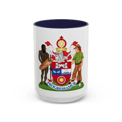 Coat of Arms Darwin Australia - Accent Coffee Mug 15oz Navy - Go Mug Yourself