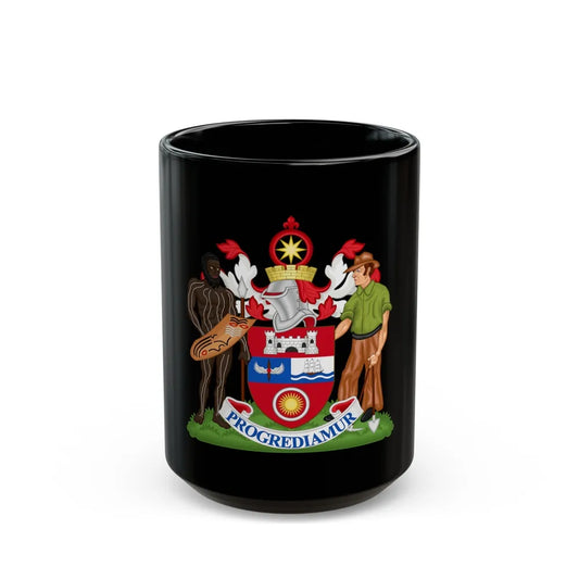 Coat of Arms Darwin Australia - Black Coffee Mug-15oz-Go Mug Yourself