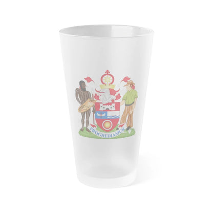 Coat of Arms Darwin Australia - Frosted Pint Glass 16oz-Go Mug Yourself