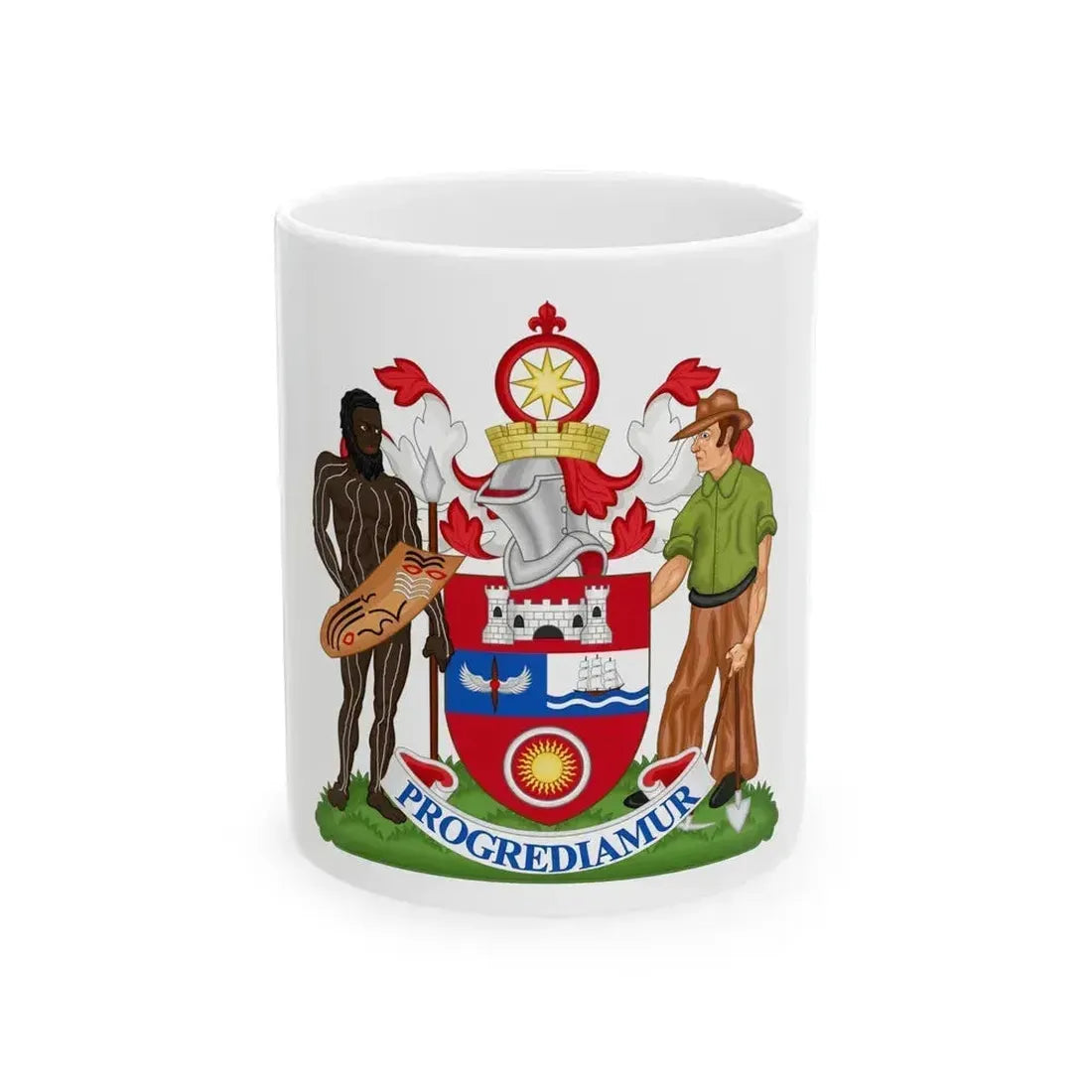 Coat of Arms Darwin Australia - White Coffee Mug 11oz - Go Mug Yourself