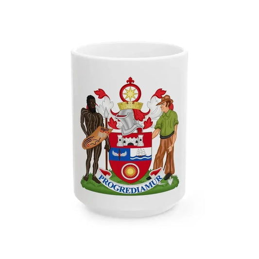 Coat of Arms Darwin Australia - White Coffee Mug 15oz - Go Mug Yourself