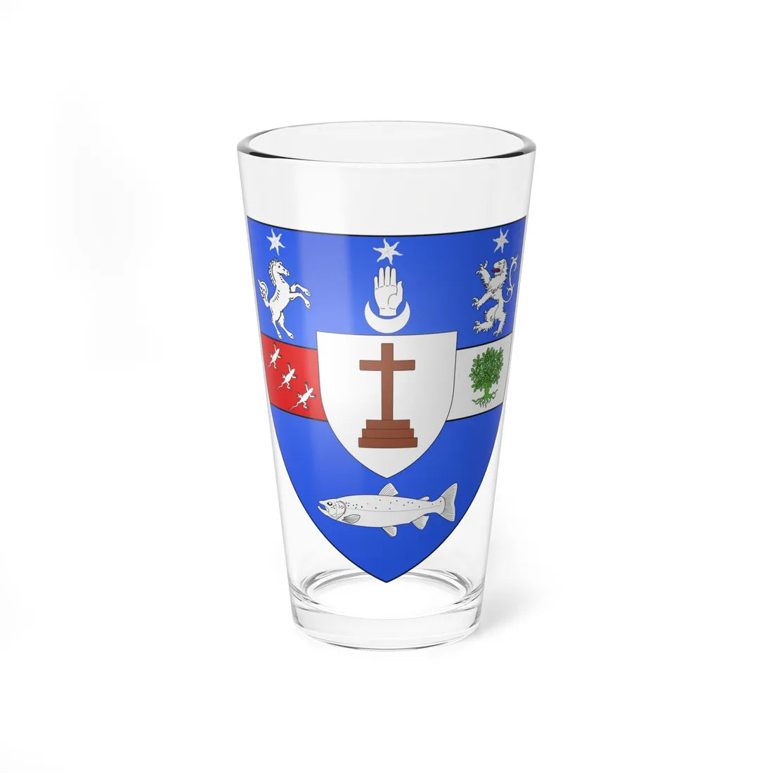Coat of arms family-sept ir OCahan Keane (Ireland) (Coat of Arms) Pint Glass 16oz 16oz - Go Mug Yourself