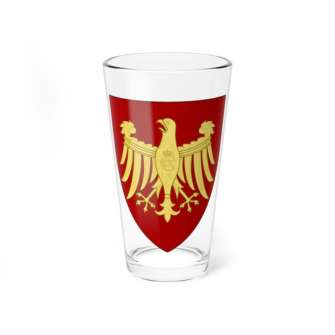 Coat of arms for 1st Zealandic Brigade (Denmark) (Coat of Arms) Pint Glass 16oz 16oz - Go Mug Yourself