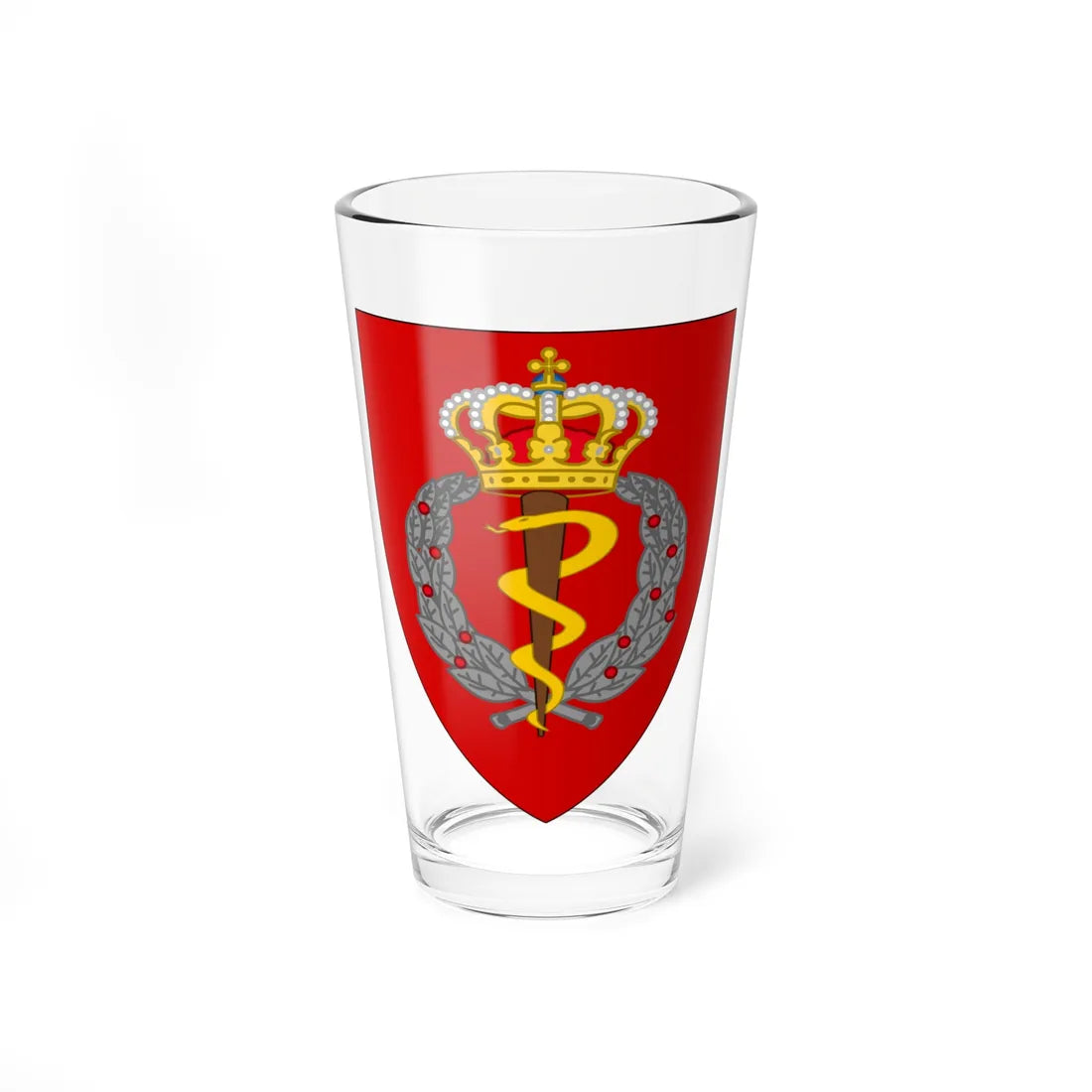 Coat of arms for Danish Armed Forces Health Services (Denmark) (Coat of Arms) Pint Glass 16oz 16oz - Go Mug Yourself