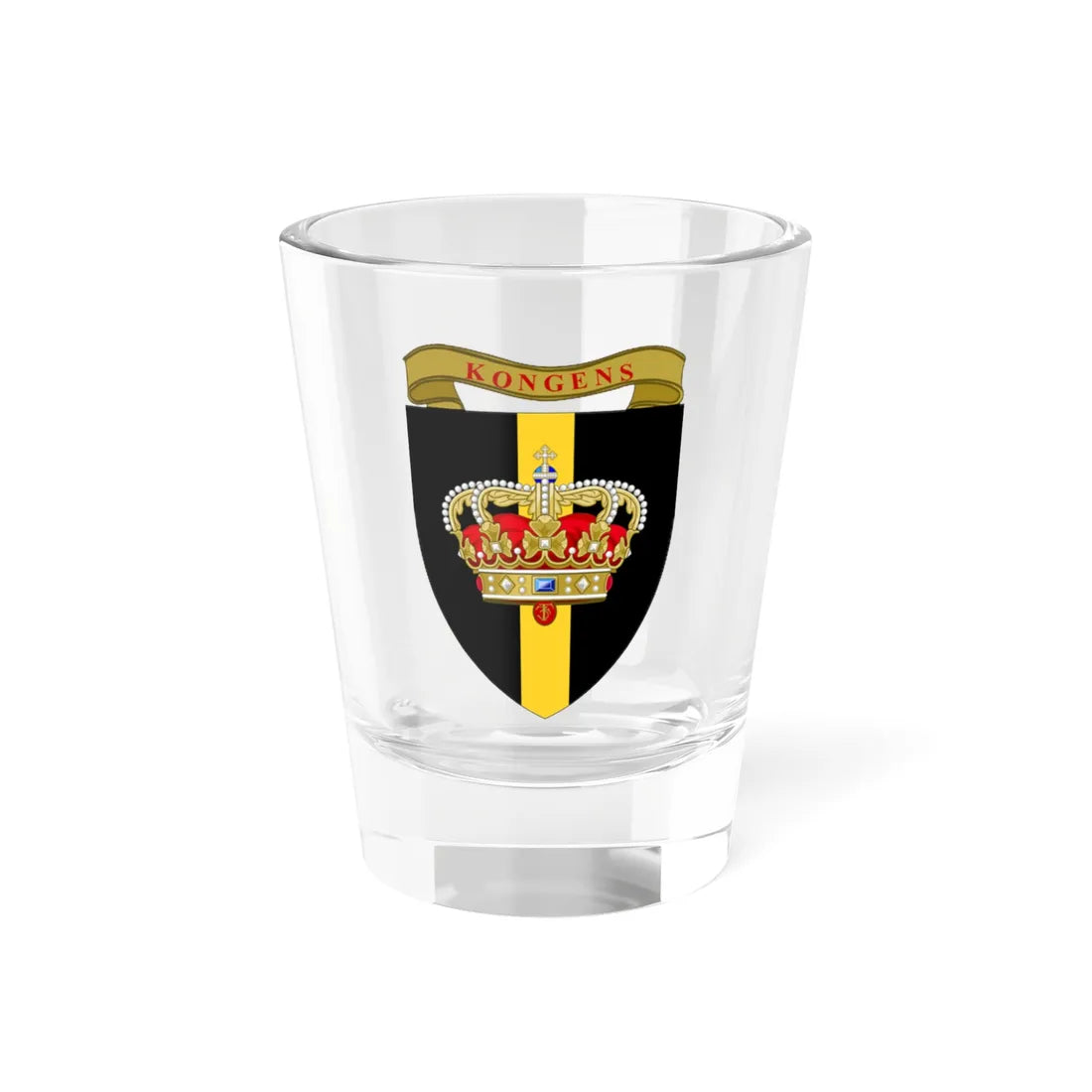 Coat of arms for Kings Regiment of Foot (Denmark) (Coat of Arms) Shot Glass 1.5oz 1.5oz - Go Mug Yourself