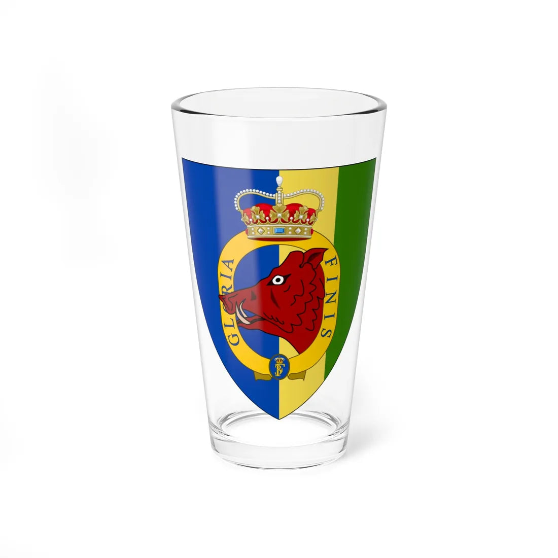 Coat of arms for Princes Life Regiment (Denmark) (Coat of Arms) Pint Glass 16oz 16oz - Go Mug Yourself