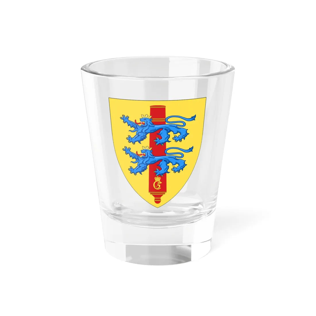 Coat of arms for Southern Jutland Artillery Regiment (Denmark) (Coat of Arms) Shot Glass 1.5oz 1.5oz - Go Mug Yourself