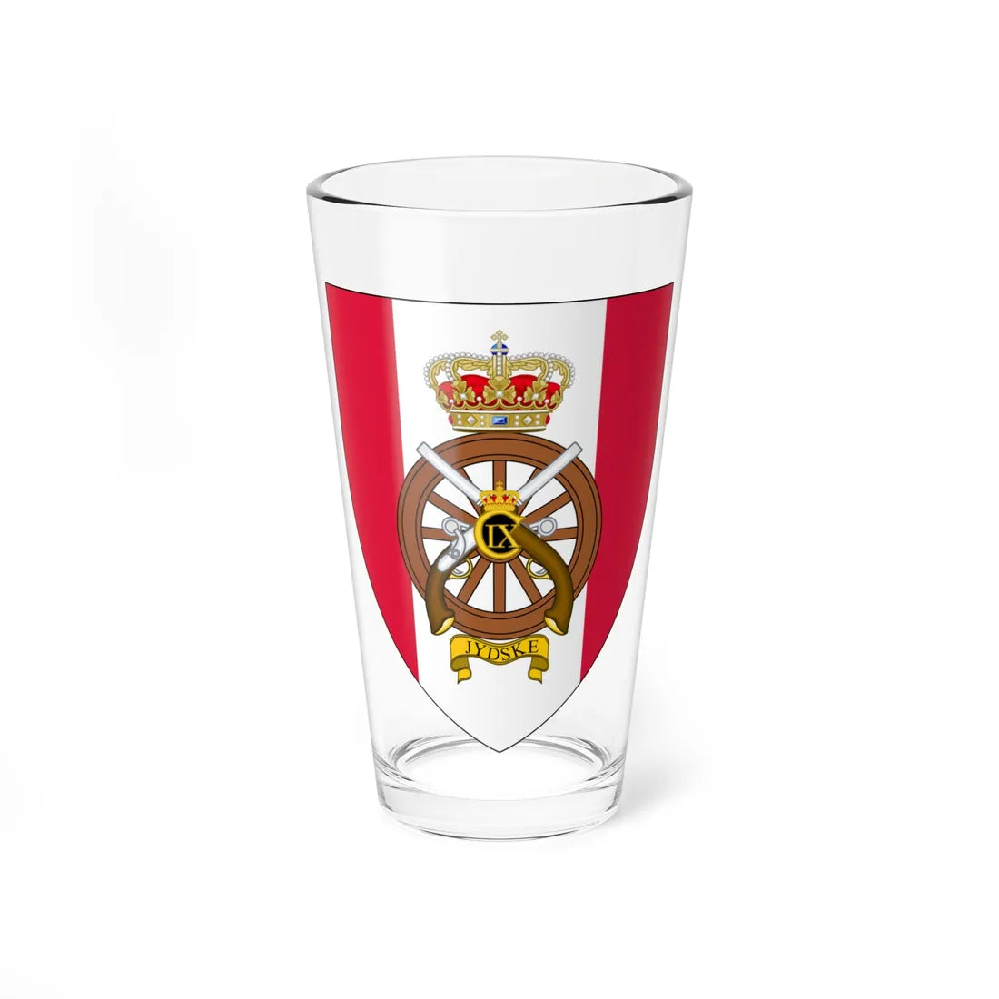 Coat of arms for the Jutlandic Logistic Regiment (Denmark) (Coat of Arms) Pint Glass 16oz - Go Mug Yourself