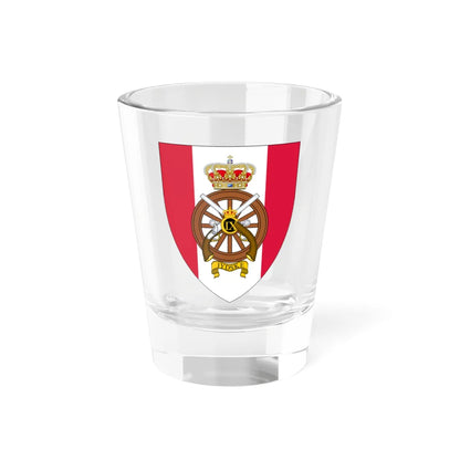 Coat of arms for the Jutlandic Logistic Regiment (Denmark) (Coat of Arms) Shot Glass 1.5oz 1.5oz - Go Mug Yourself