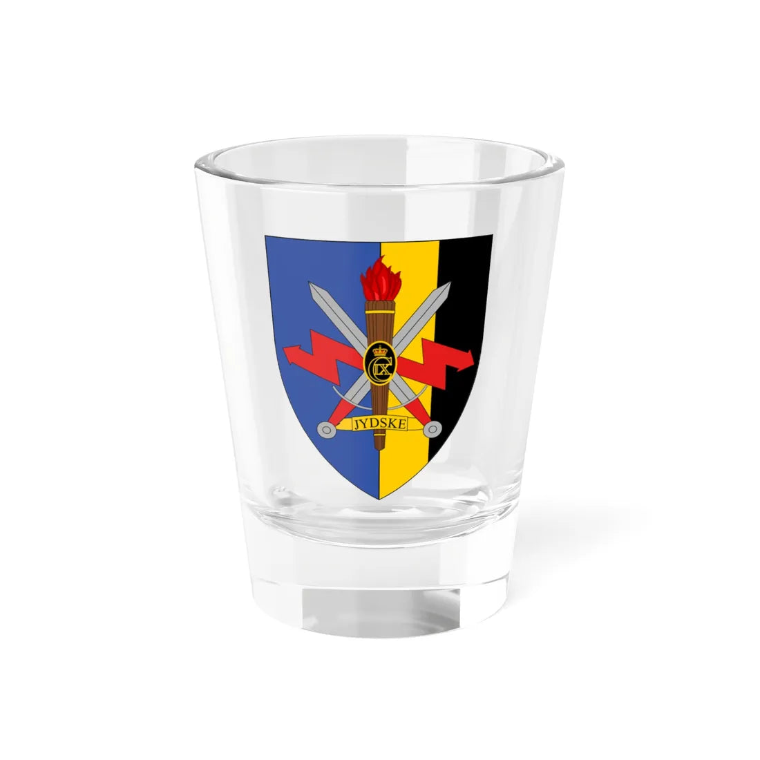 Coat of arms for the Jutlandic Signal Regiment (Denmark) (Coat of Arms) Shot Glass 1.5oz 1.5oz - Go Mug Yourself