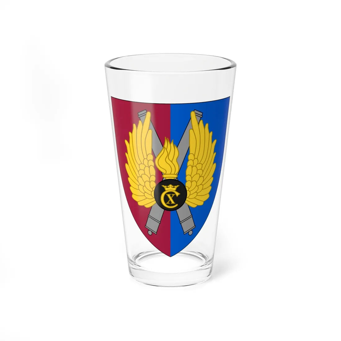 Coat of arms for Zealand Air Defence Regiment (Denmark) (Coat of Arms) Pint Glass 16oz 16oz - Go Mug Yourself